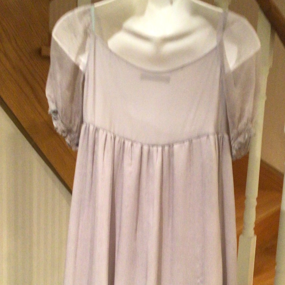 💕3XHost Pick💕⬇️Price Drop⬇️NWT silver grey loose dress/tunic with short sleeve - Picture 5 of 6